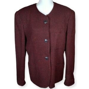 JONES NEW YORK BURGUNDY BLAZER SZ.16 EUC